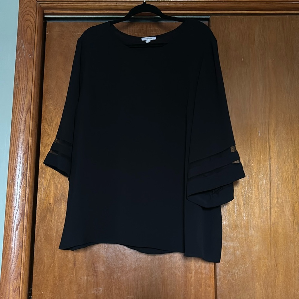 Maurice’s mesh inset scoop neck blouse
